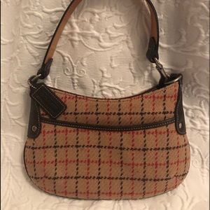 Coach Small Wool and Leather Purse